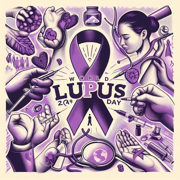 Foto un manifesto per la giornata mondiale del lupus