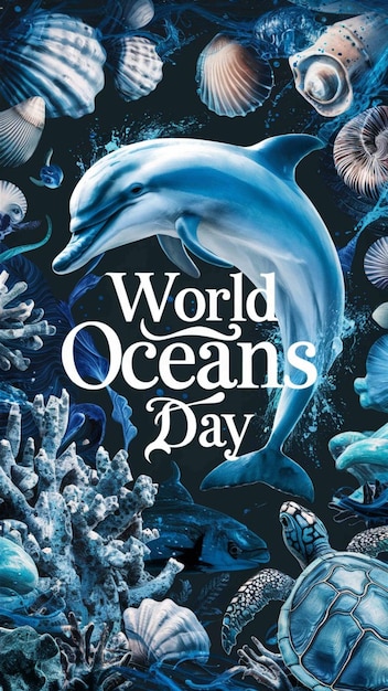 a poster for the world oceans day