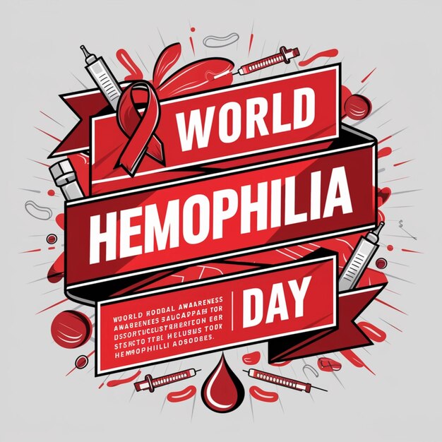 Photo a poster for world thalassemia day or hemophilia day