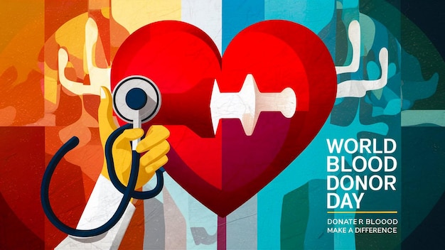 a poster for world war day of america with a heart that says world day day