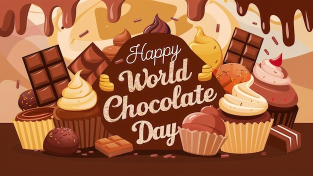 a poster for the world world chocolate world chocolate day