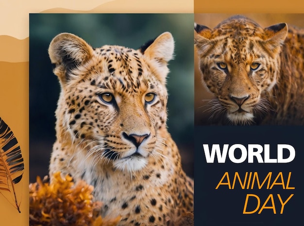 Photo a poster for the worlds largest animal day