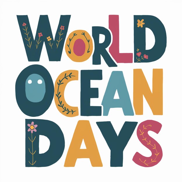 Photo a poster for the worlds oceans day days