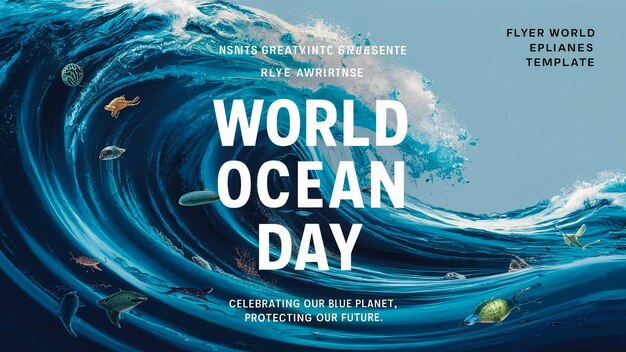 A poster for the worlds oceans day