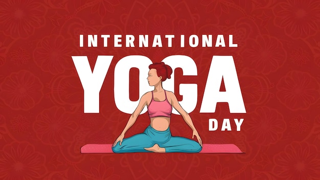 a poster for a yoga day that says international yoga