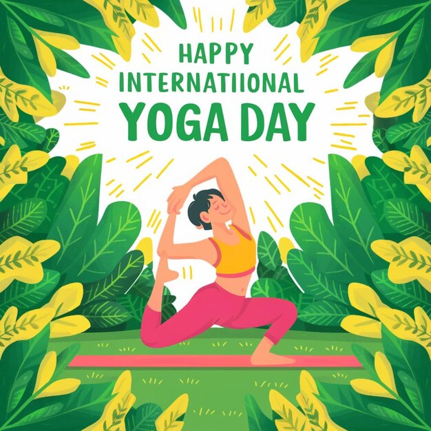 a poster for a yoga mat that says  international international world day