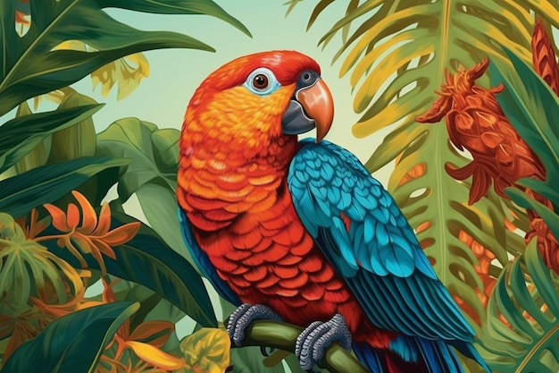 Photo a poster for a zealand parrot