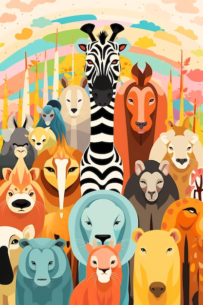 a poster of a zebra and a zebra with the words quot the quot animals quot on it