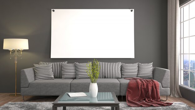 posterframe op interieur achtergrond