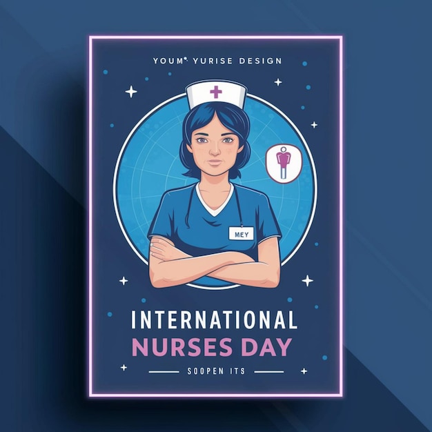 Foto posterontwerp voor de internationale dag van de verpleegsters