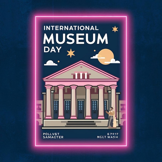 Foto posterontwerp voor de internationale museumdag