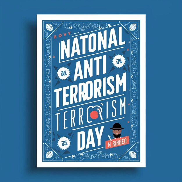 Foto posterontwerp voor de nationale dag tegen het terrorisme