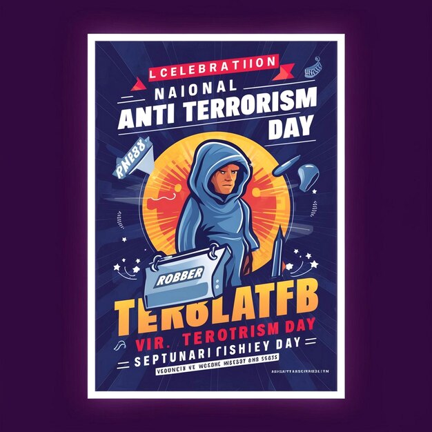 Foto posterontwerp voor de nationale dag tegen het terrorisme