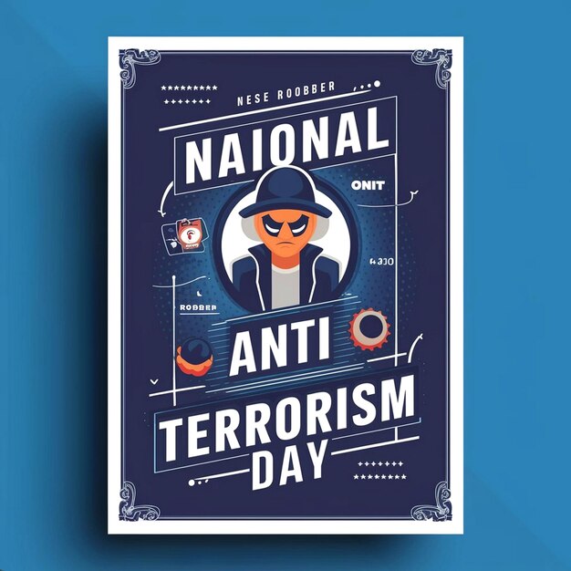 Foto posterontwerp voor de nationale dag tegen het terrorisme