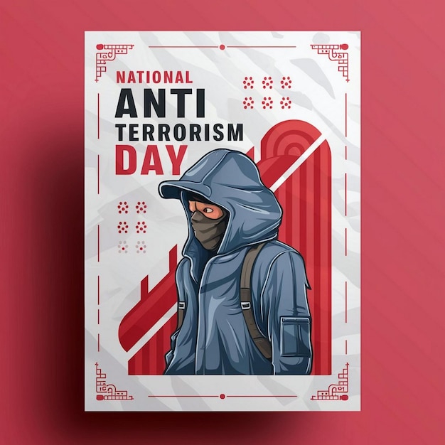 Foto posterontwerp voor de nationale dag tegen het terrorisme