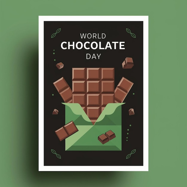Posterontwerp voor de Werelddag van de Chocolade