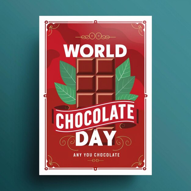 Foto posterontwerp voor de werelddag van de chocolade
