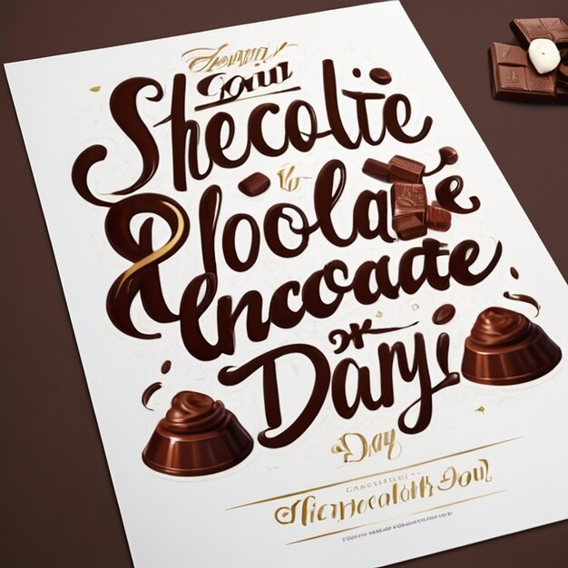 Posterontwerp voor de Werelddag van de Chocolade