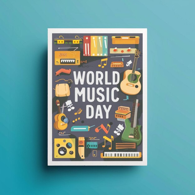 Foto posterontwerp voor de wereldmuziekdag