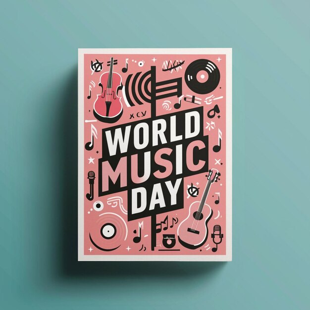 Foto posterontwerp voor de wereldmuziekdag