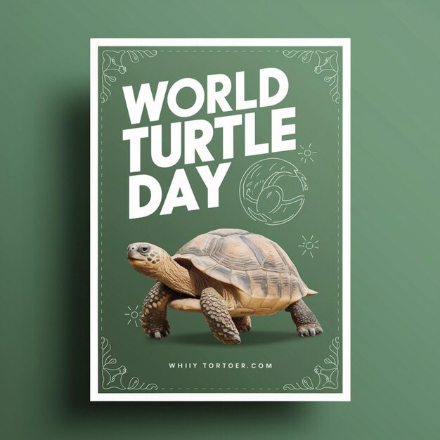 Foto posterontwerp voor de wereldschildpadendag