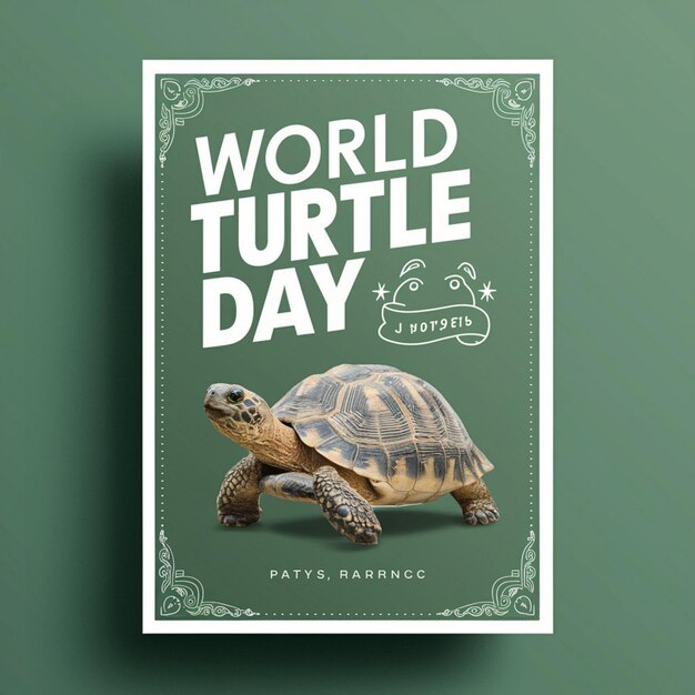 Foto posterontwerp voor de wereldschildpadendag