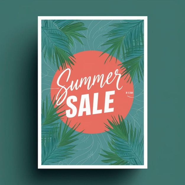 Posterontwerp voor de zomerverkoop