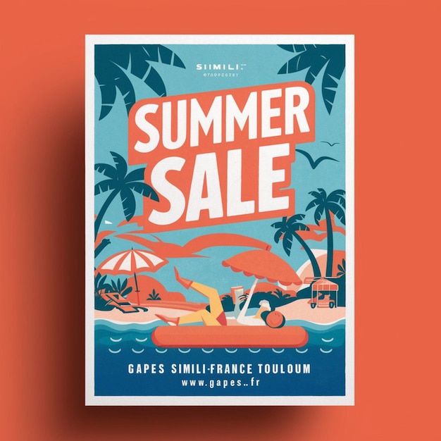 Posterontwerp voor de zomerverkoop