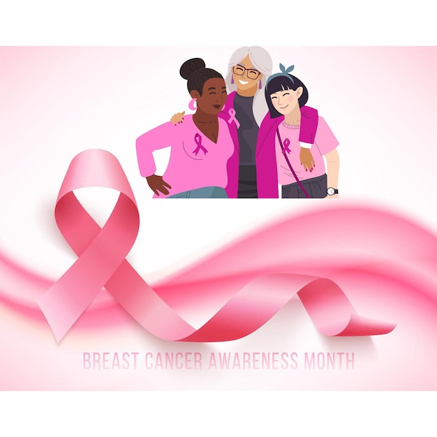 Foto poster per il mese di sensibilizzazione al cancro al seno