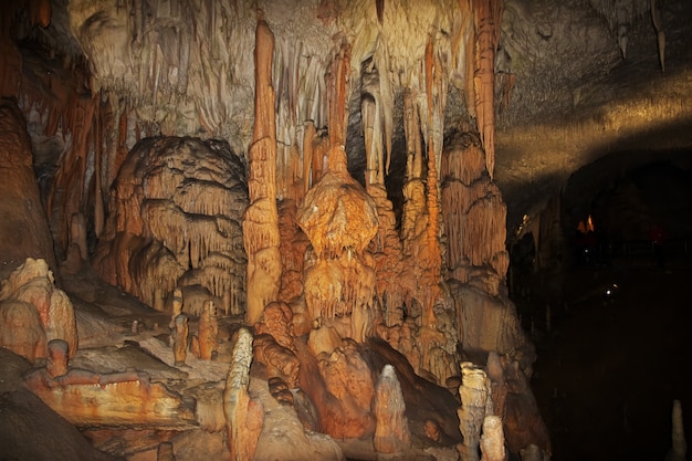 Postojna Caves in mountains of Slovenia