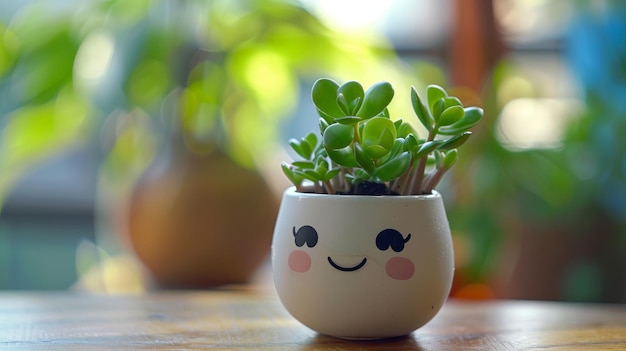 Pot plant cute and artistic illustration incorporating adorable plant illustrations into dcor adding