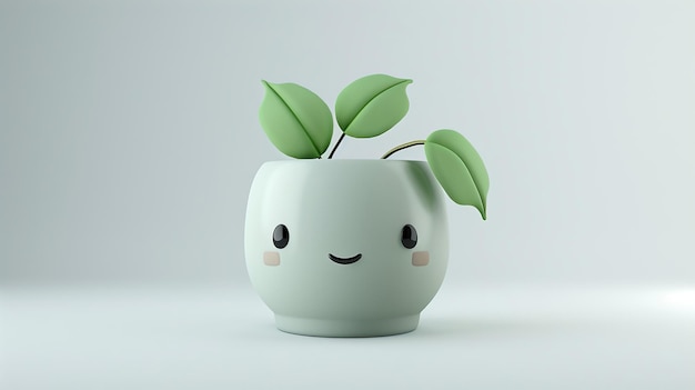 Pot plant cute and artistic illustration incorporating adorable plant illustrations into dcor adding