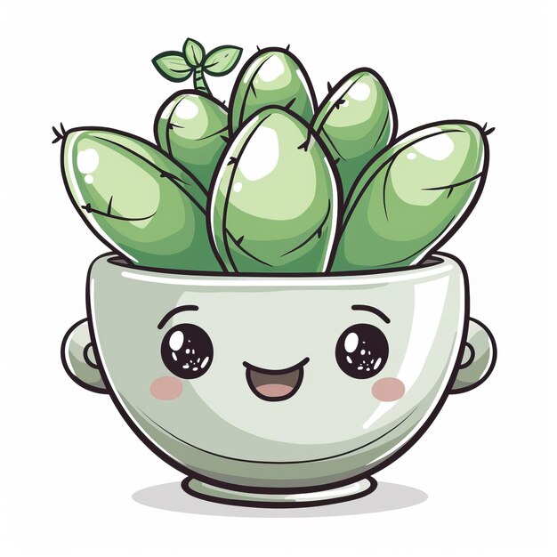 Pot plant cute and artistic illustration incorporating adorable plant illustrations into dcor adding