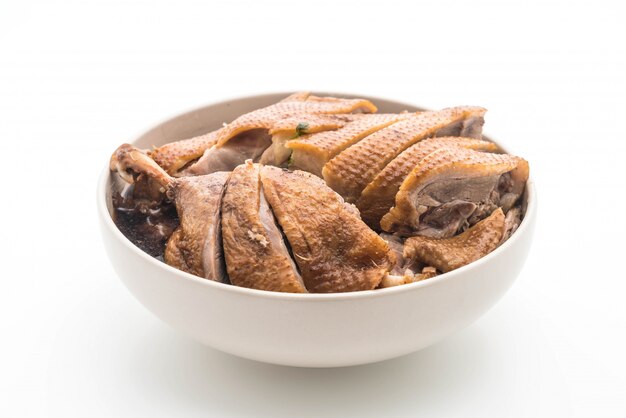 pot-stewed duck on white