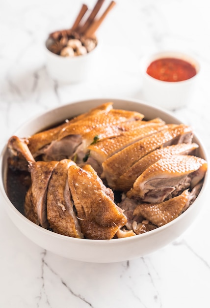 pot-stewed duck with sauce and ingradients