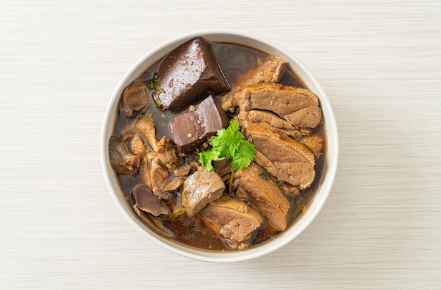 Pot-stewed ducks or Steamed duck with soy sauce and spices - Asian food style