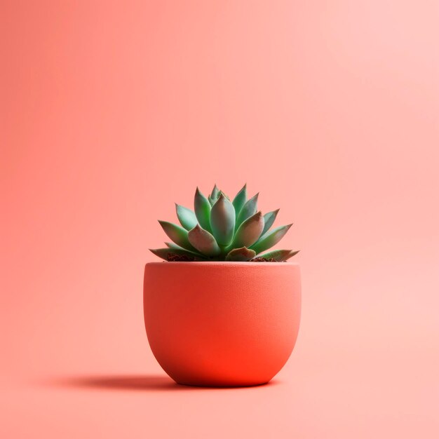 A pot with a cactus in it that is red
