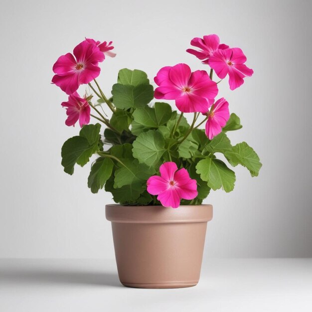 a pot with pink flowers on it that is labeled pink