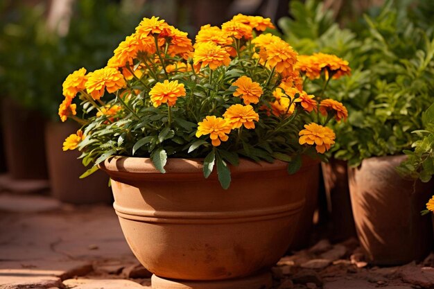 Foto un vaso di fiori gialli con la parola 