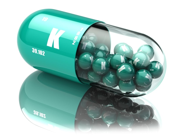 Potassium K element pill Dietary supplements Vitamin capsules