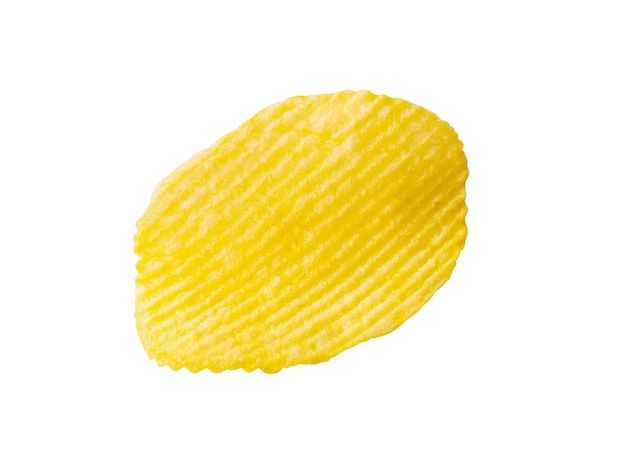 Potato chip isolated on white background