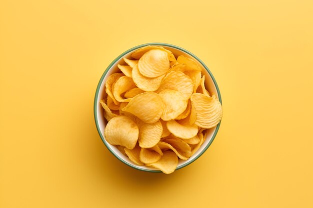 Photo potato chips bowl