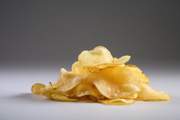 Potato chips isolated AI generated