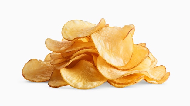 Potato chips isolated Png transparency Generative AI