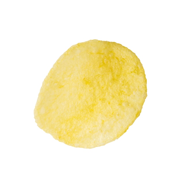 Potato chips isolated on white background with clipping path