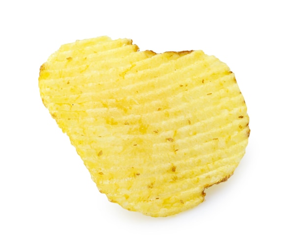 Potato chips isolated on white background