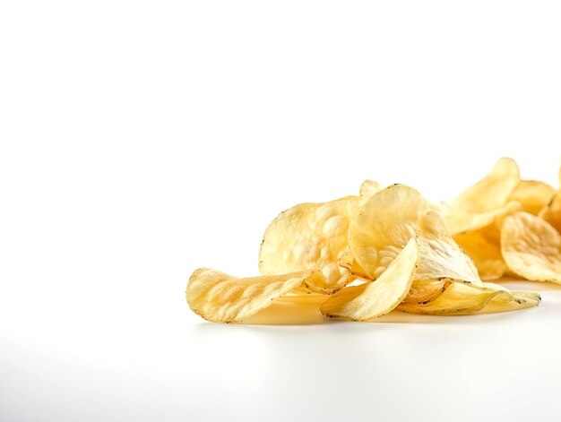 Photo potato chips isolated on white background