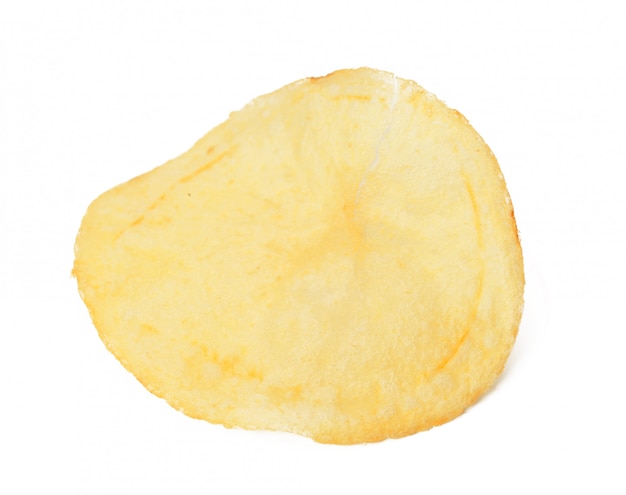 Potato chips isolated on white