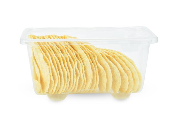 Potato chips isolated