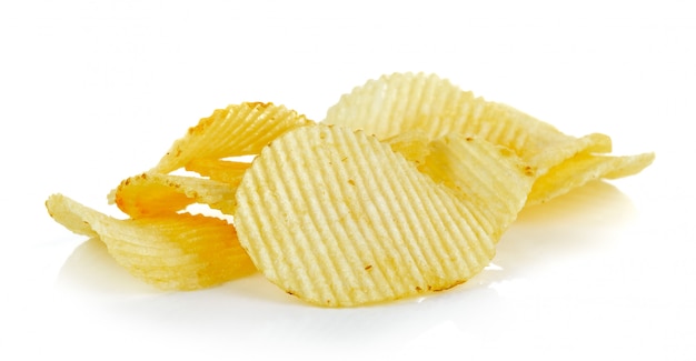 Photo potato chips isolated